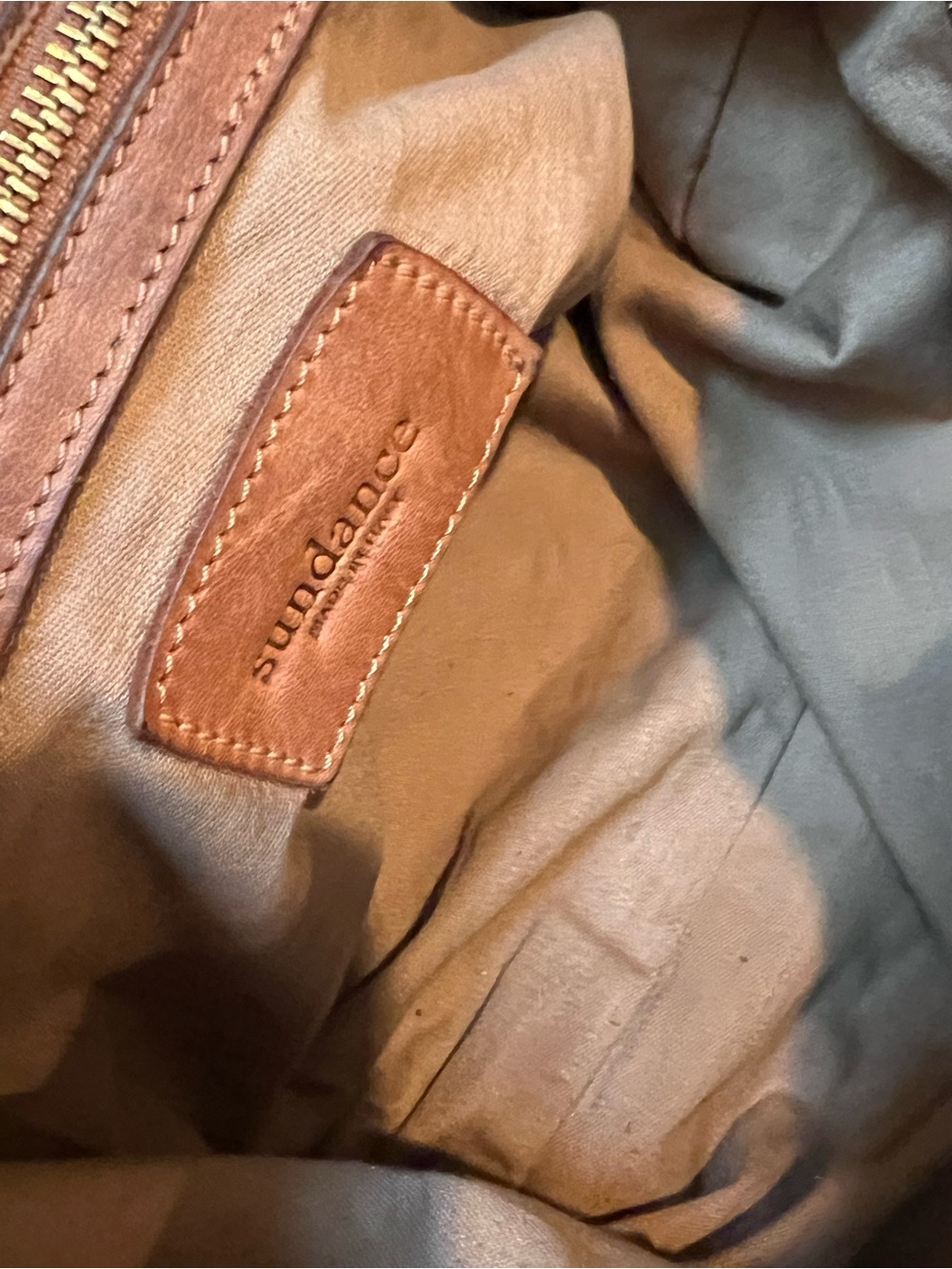 Sundance Catalog Cognac Brown Woven Leather Basketweave Satchel Bag - Picture 8 of 14